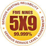 Serious Hosting Reliability - Serious Service Level Agreements - 99.999%