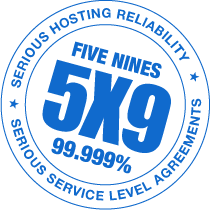 Serious Hosting Reliability - Serious Service Level Agreements - Five Nines - 99.999%
